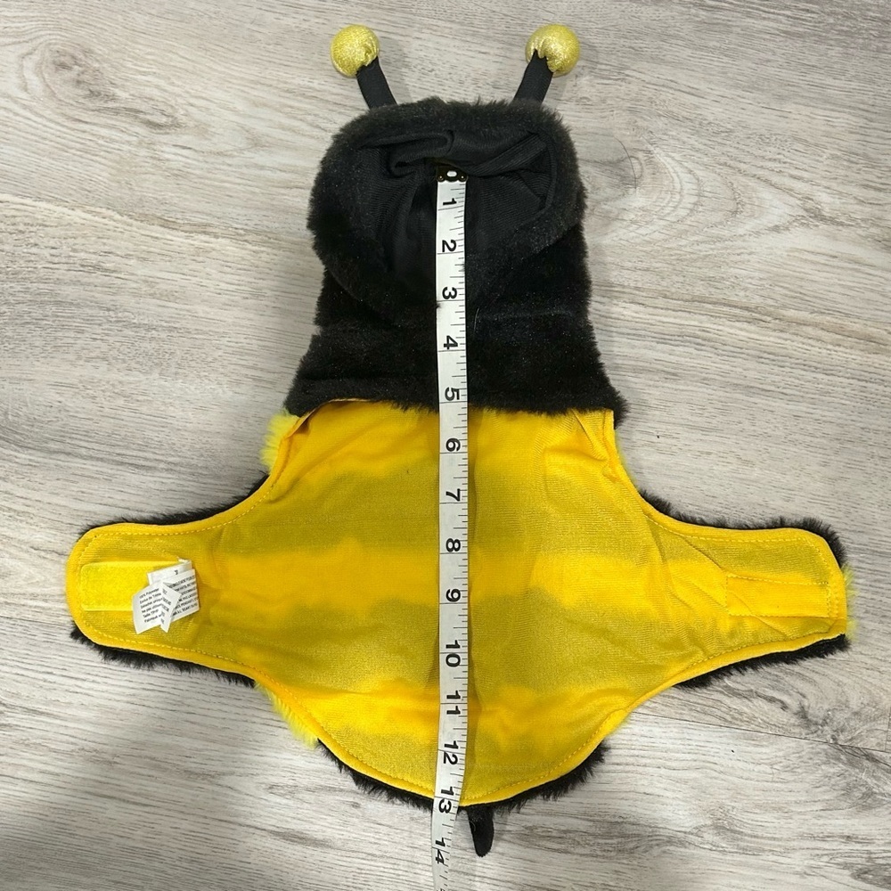 Pup Crew Fuzzy Honey Bumble Bee Dog Costume Vest Halloween Dress Up Size XS/S - Picture 9 of 10